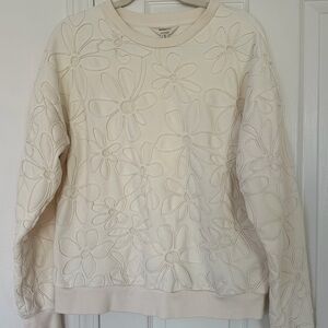 River Island Cream Floral Embroidered Sweatshirt